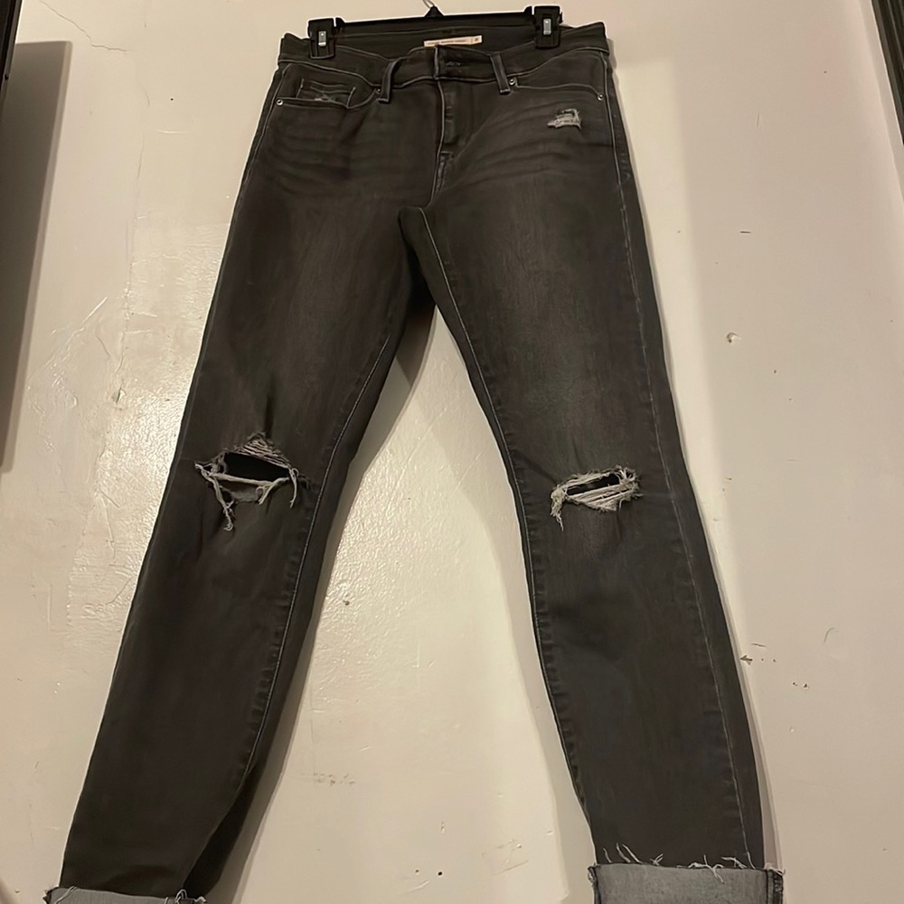Distressed jeans
